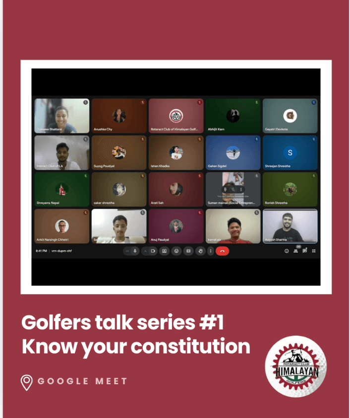 Golfers Talk Series #1: Know Your Constitution